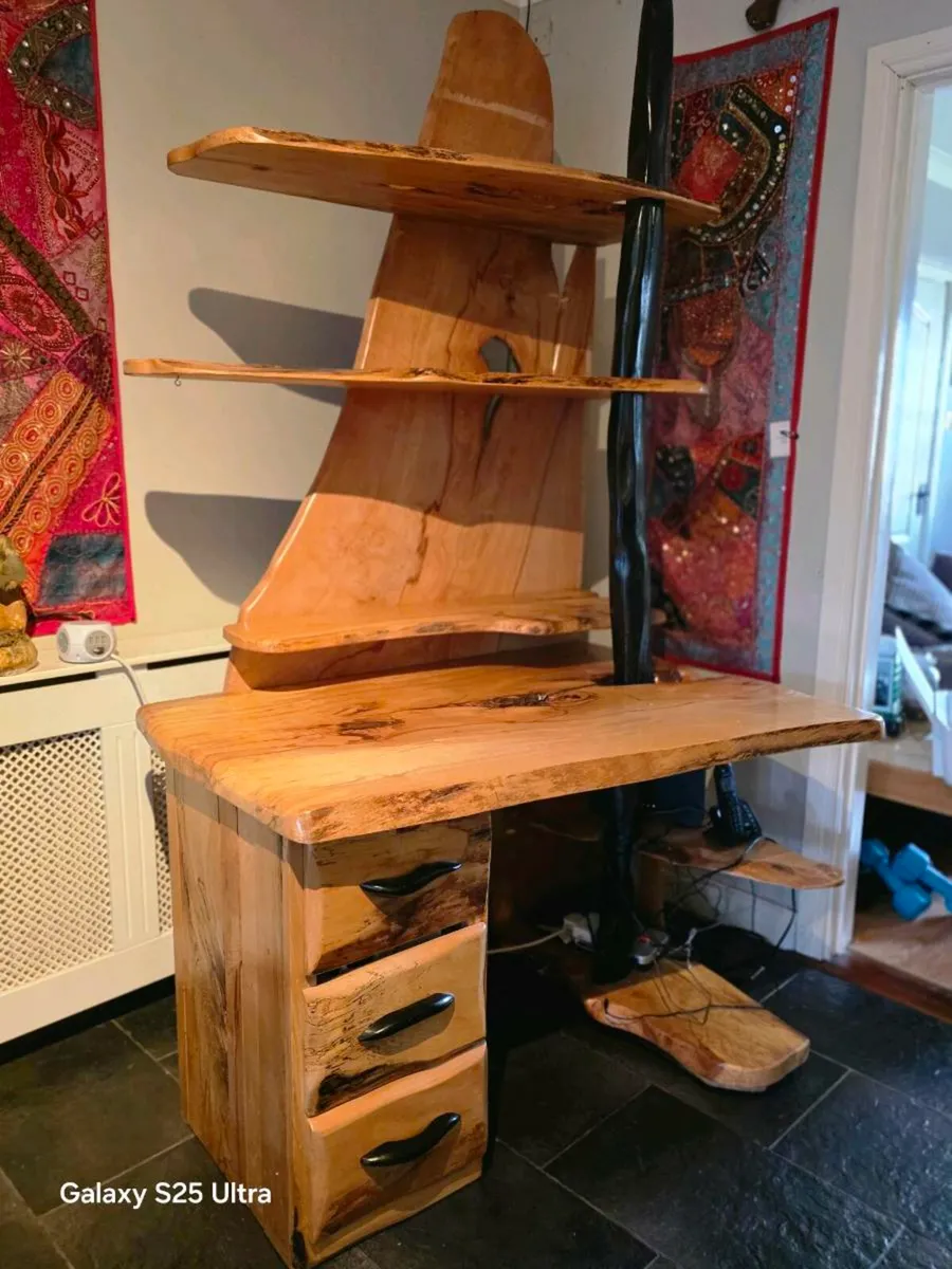 Office desk freeform wooden bespoke piece - Image 1