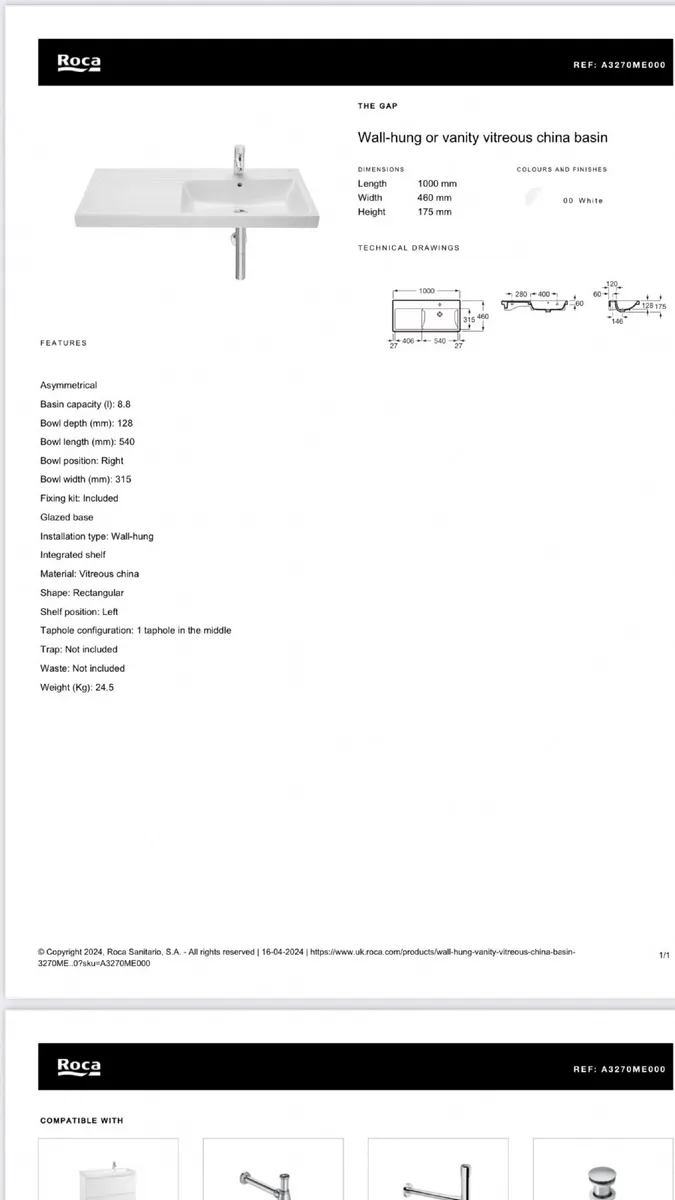 Basin for bathroom - Image 3