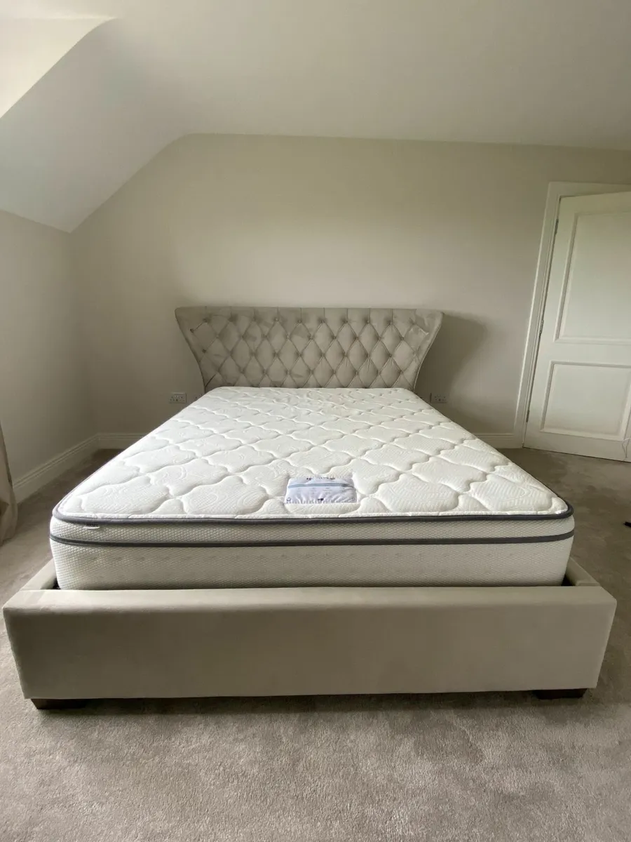 King Size Bed & Mattress - Image 2