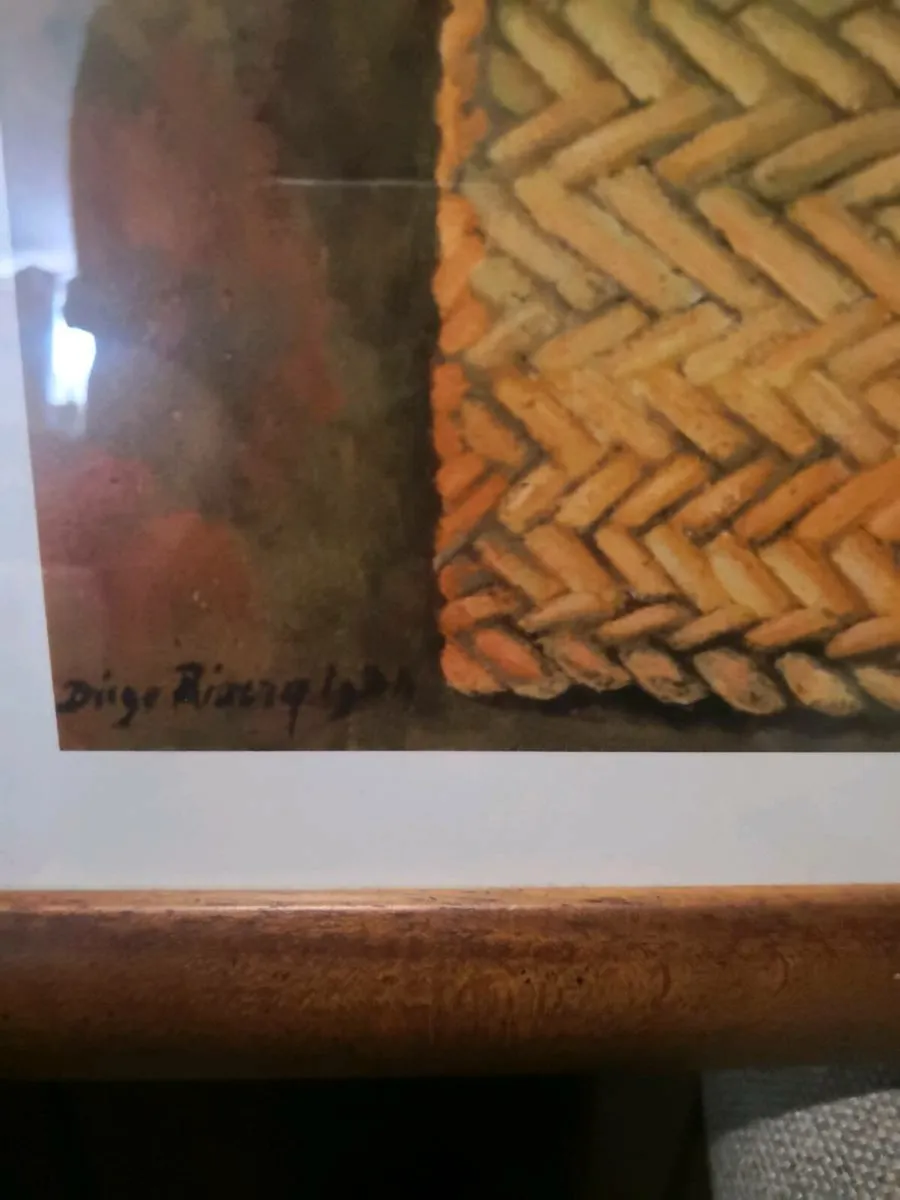 Lovely large picture in wooden frame - Image 3