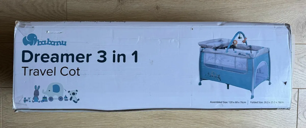 Babanu Dreamer 3-in-1 Travel Cot + FREE Extras - Image 2