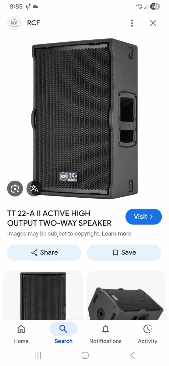 Rcf tt top and subwoofer - Image 1