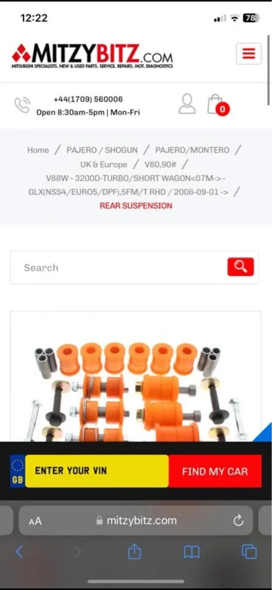 Mitsubishi Mk3 Pajero Shogun Rear Axle Bush Kit - Image 2