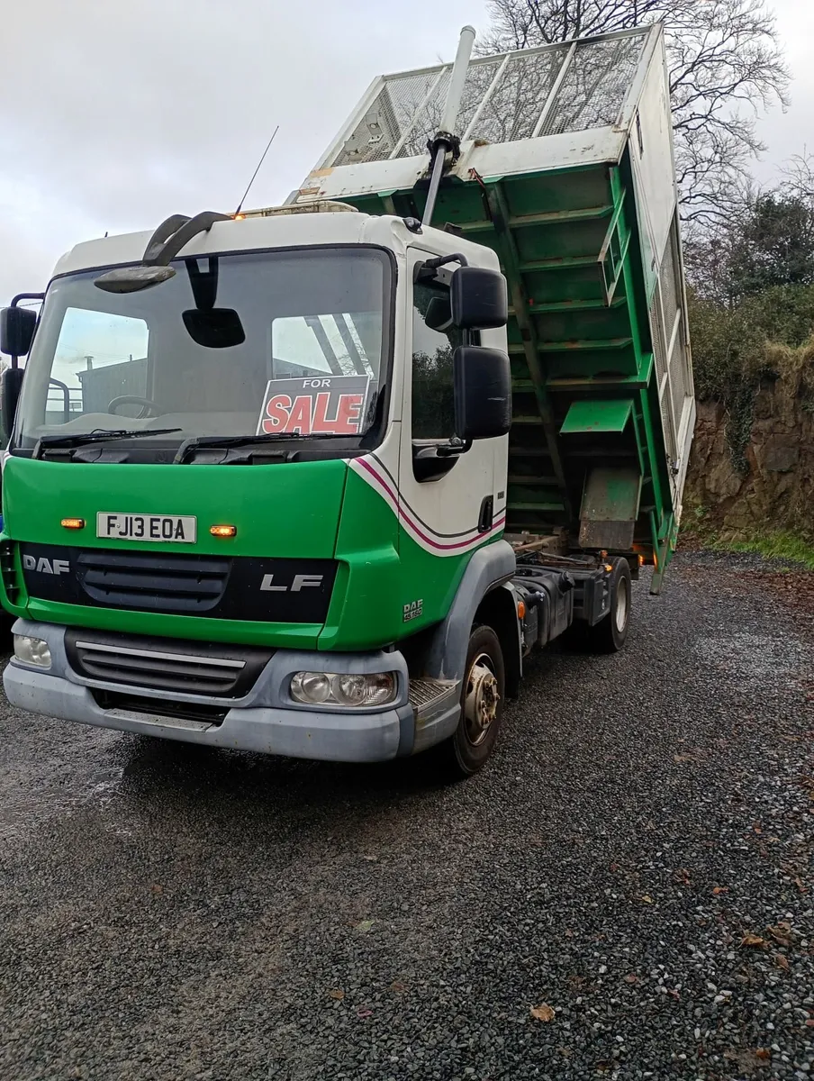 Leyland DAF 45 caged Tipper with tail lift & winch - Image 2
