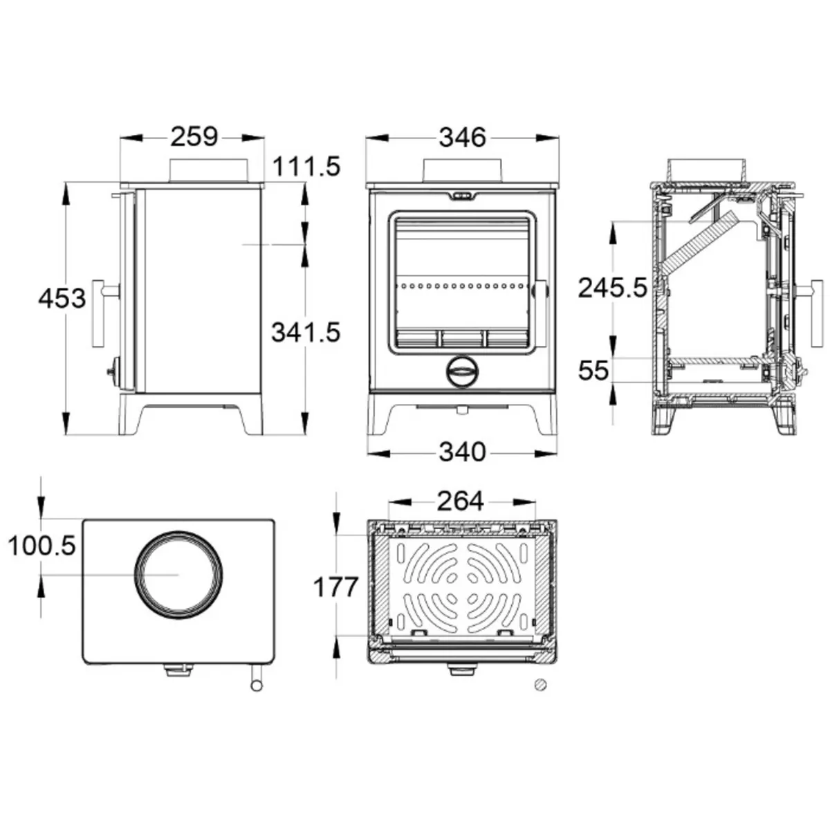 Dervent Small  Cast Iron stove - Image 3