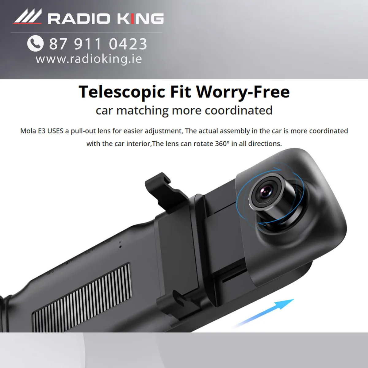 MIRROR DASH CAM WITH REVERSE - OPTIONAL INSTALL - Image 4