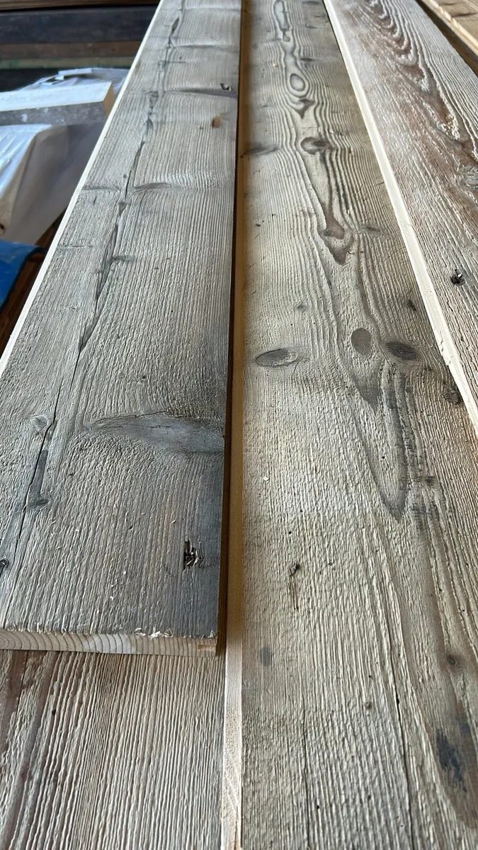Reclaimed Brushed Pine Flooring - Image 4