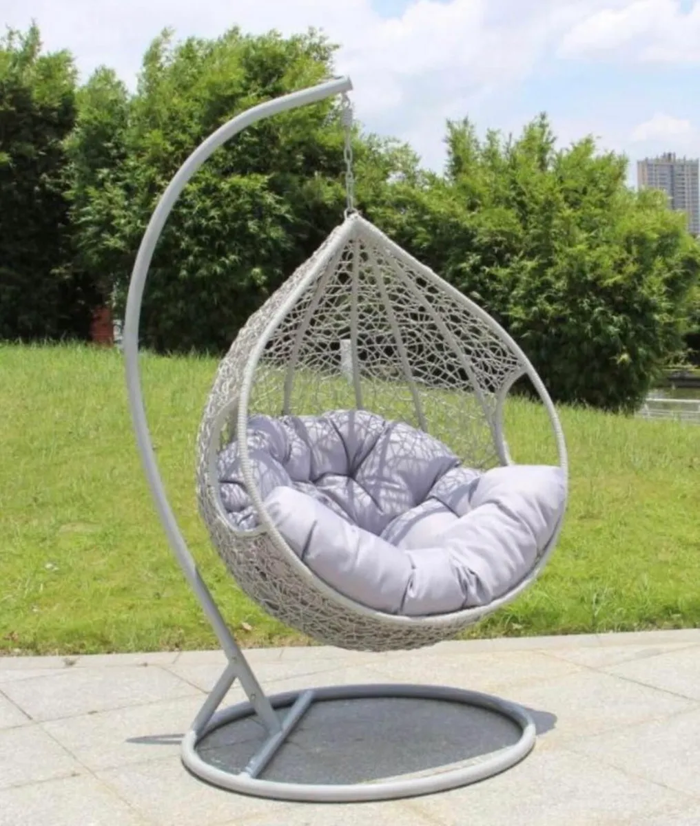 NEW RATTAN HANGING SWING EGG CHAIR - DELIVERY - Image 4