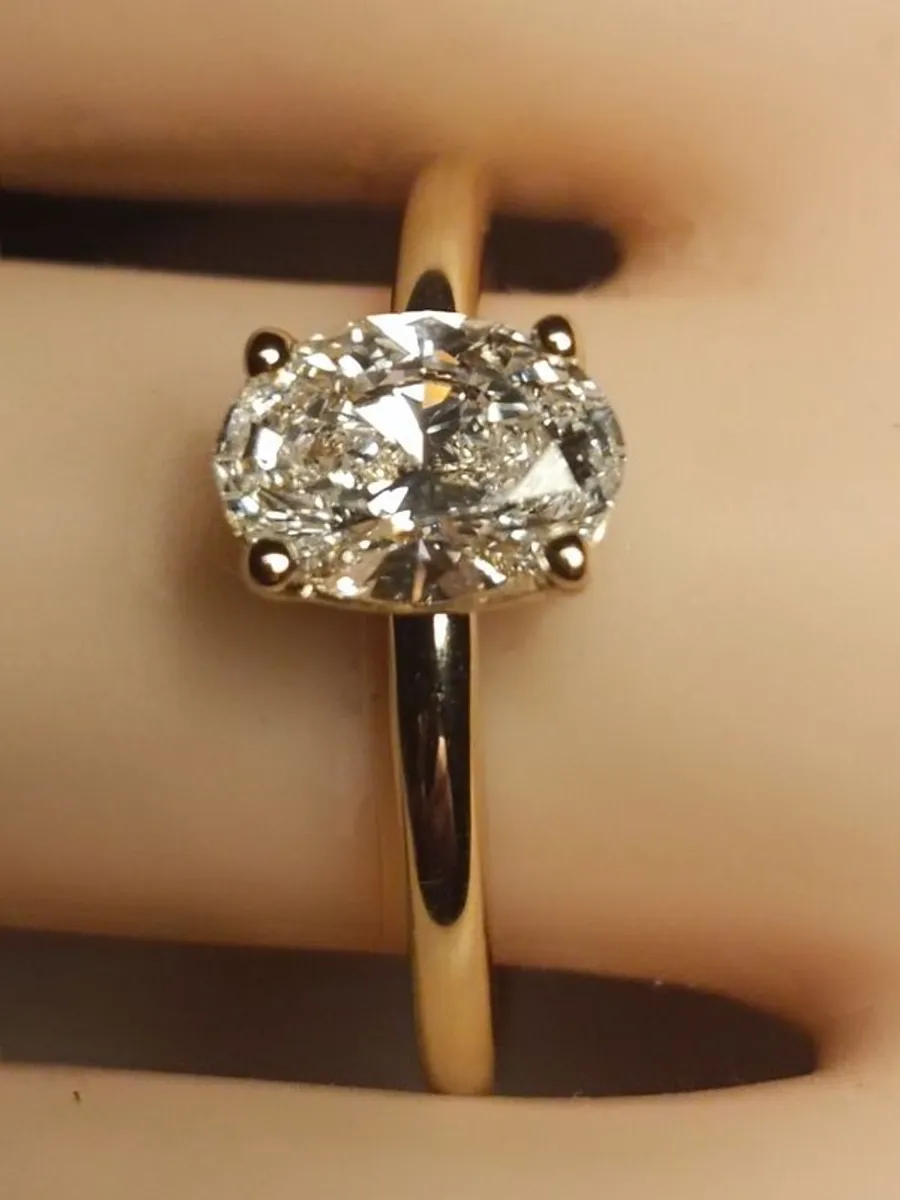 14ct Yellow Gold 1.05 ct Lab Grown Diamond Solitaire Ring - Image 3