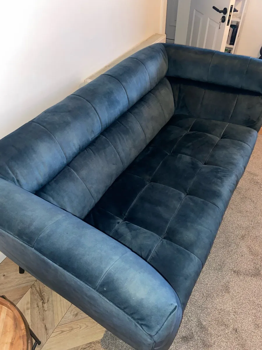 Teal 2 seater sofa - Image 2