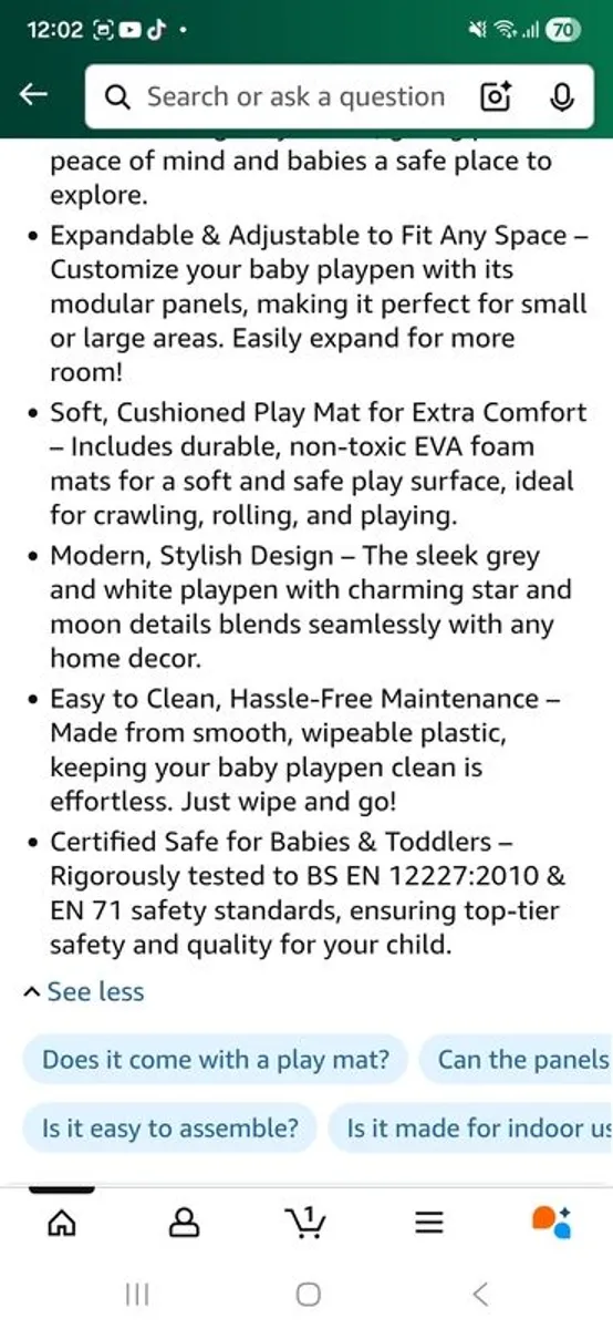 The Venture All Stars Baby Playpen in pink. - Image 3