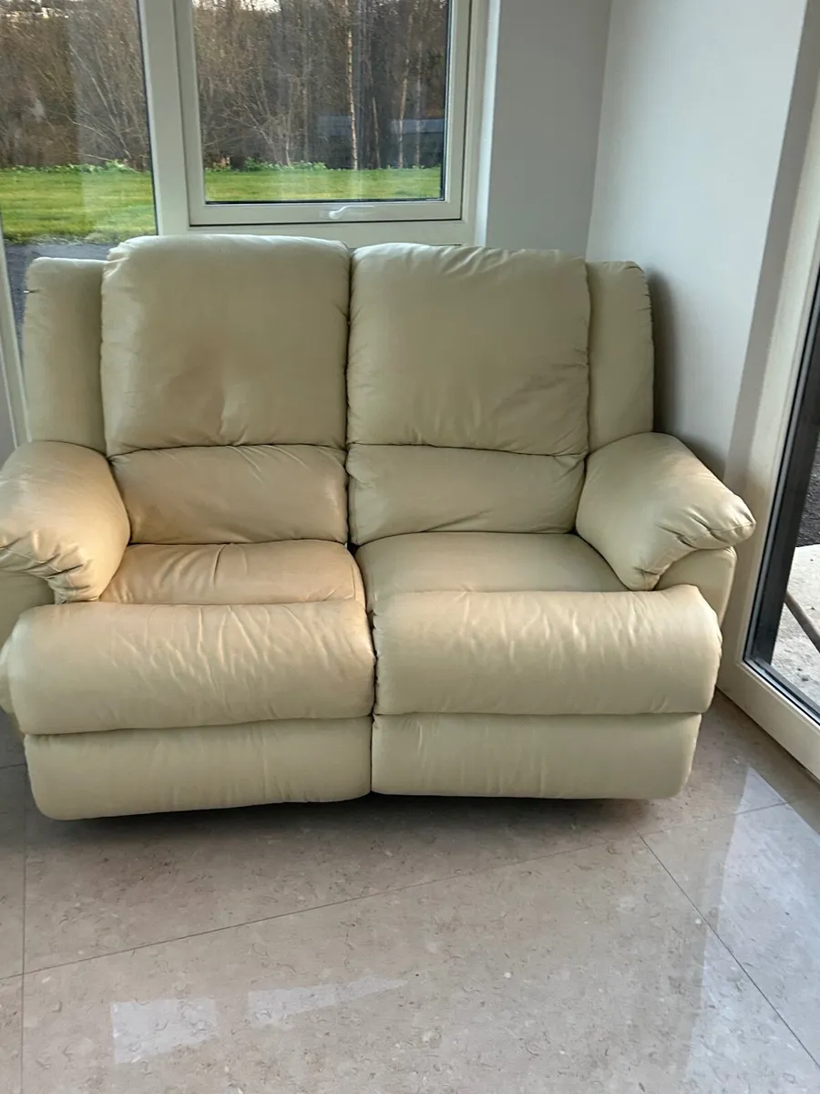 3 piece leather suite - Image 3