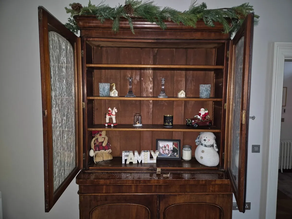 Victorian Mahogany Bookcase Press - Image 2