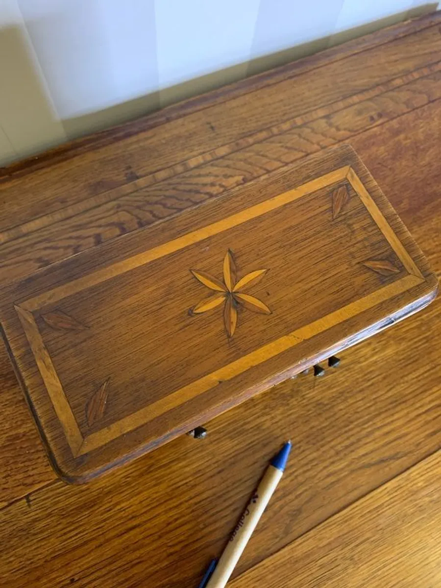 A fabulous Victorian miniature inlaid apprentice piece. - Image 4