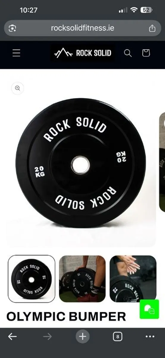 Olympic Bumper Plates - 100kg Set - Image 1