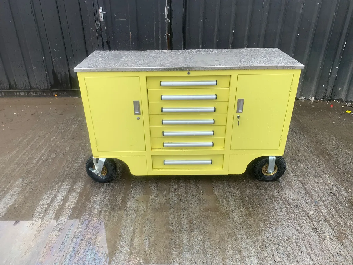 Work Bench with 7 Drawers & 2 Cabinets - Image 2