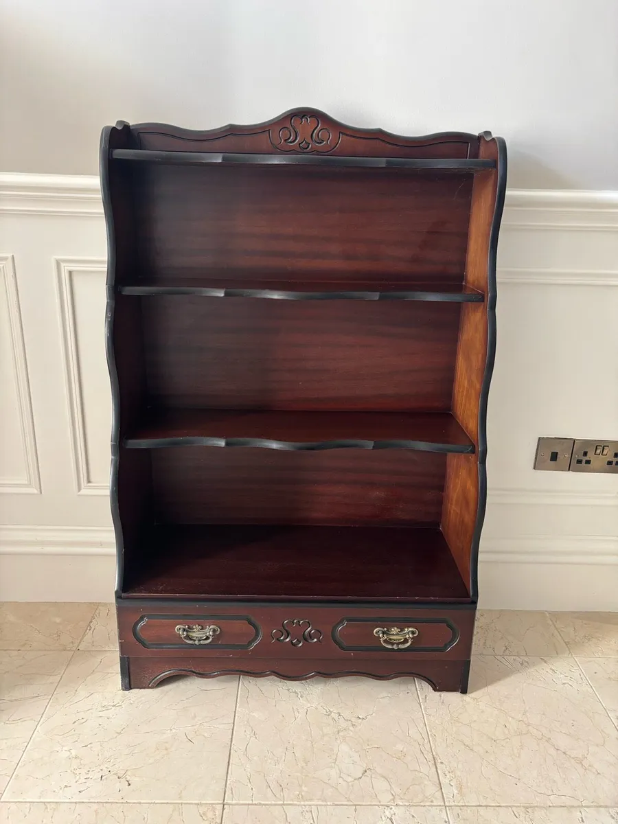 Mahogany book shelf unit - Image 3