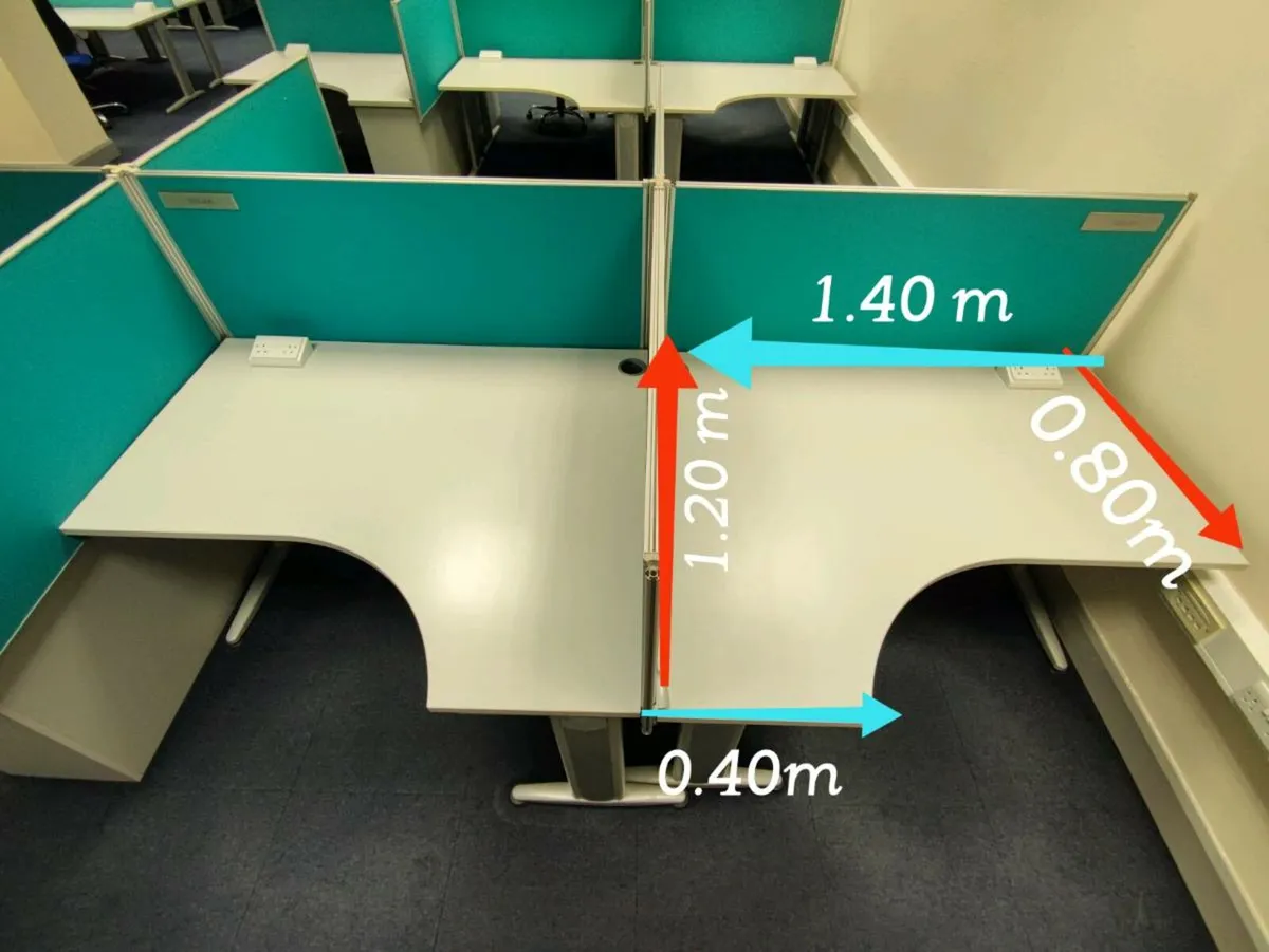 Radial Office Desks excellent condition furniture - Image 2