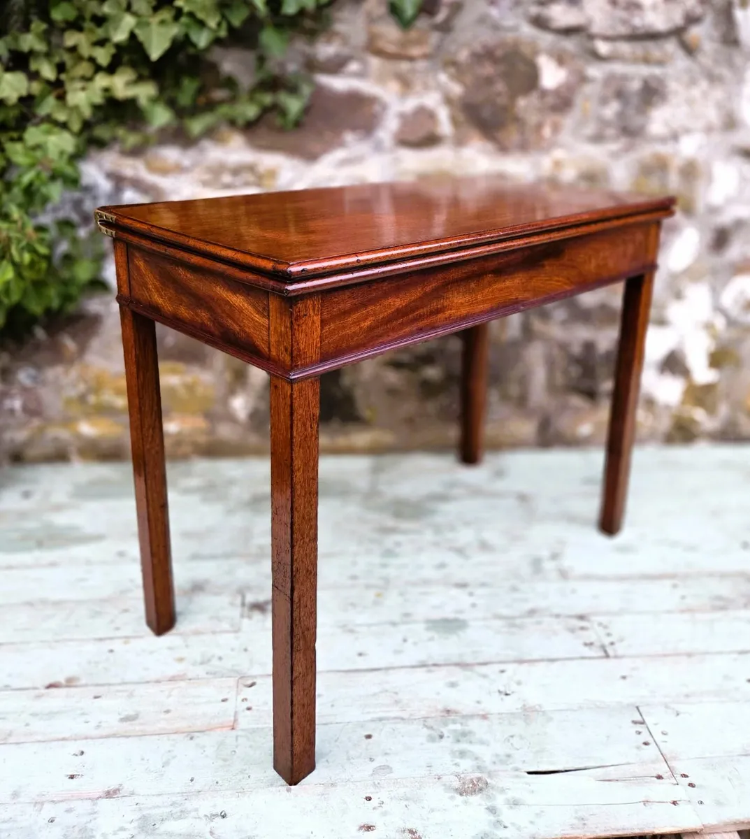 Georgian Fold Over Card Table- Circa 1780 - Image 2