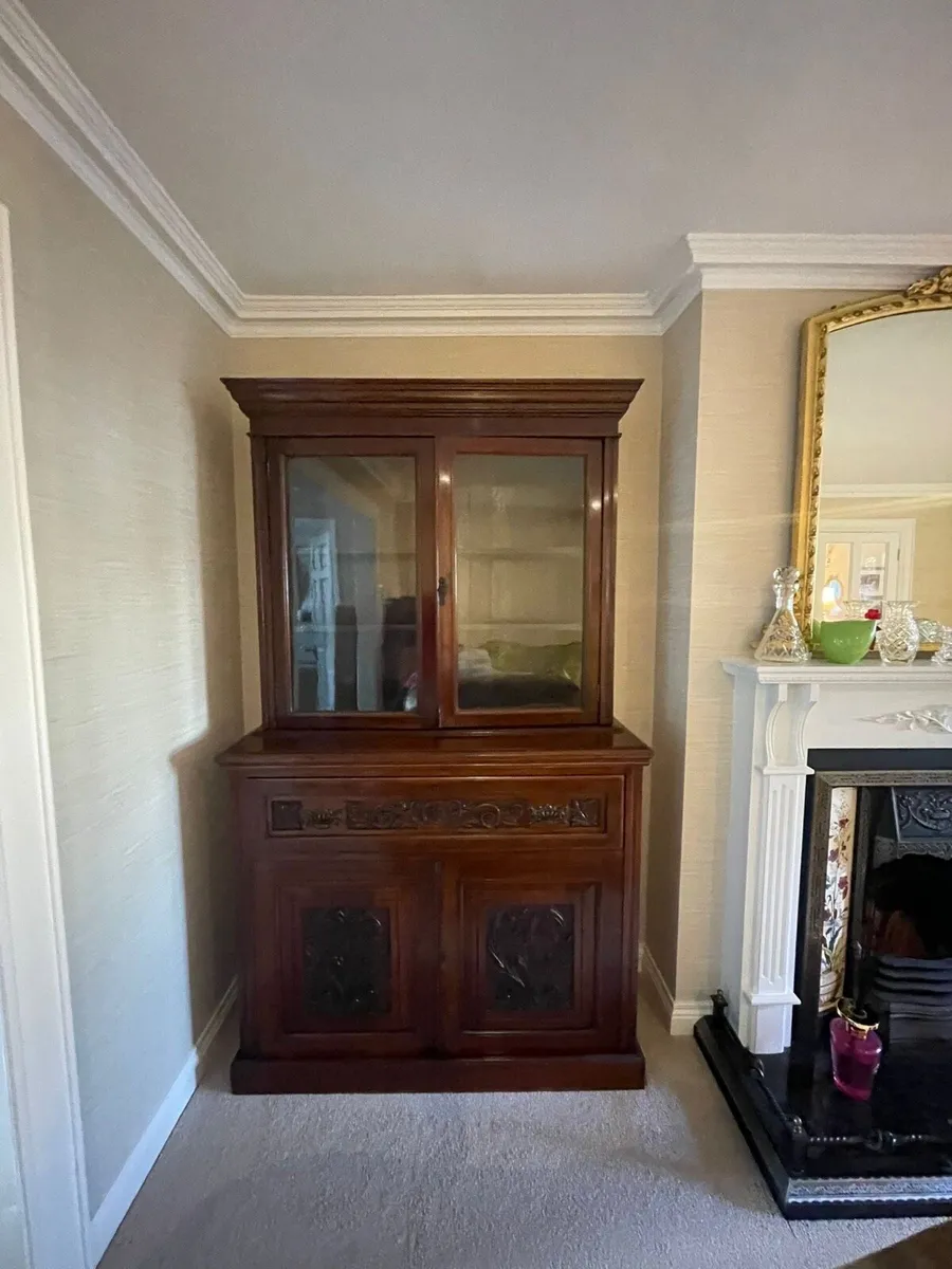 Victorian Mahogany Secretaire Bookcase - Image 1