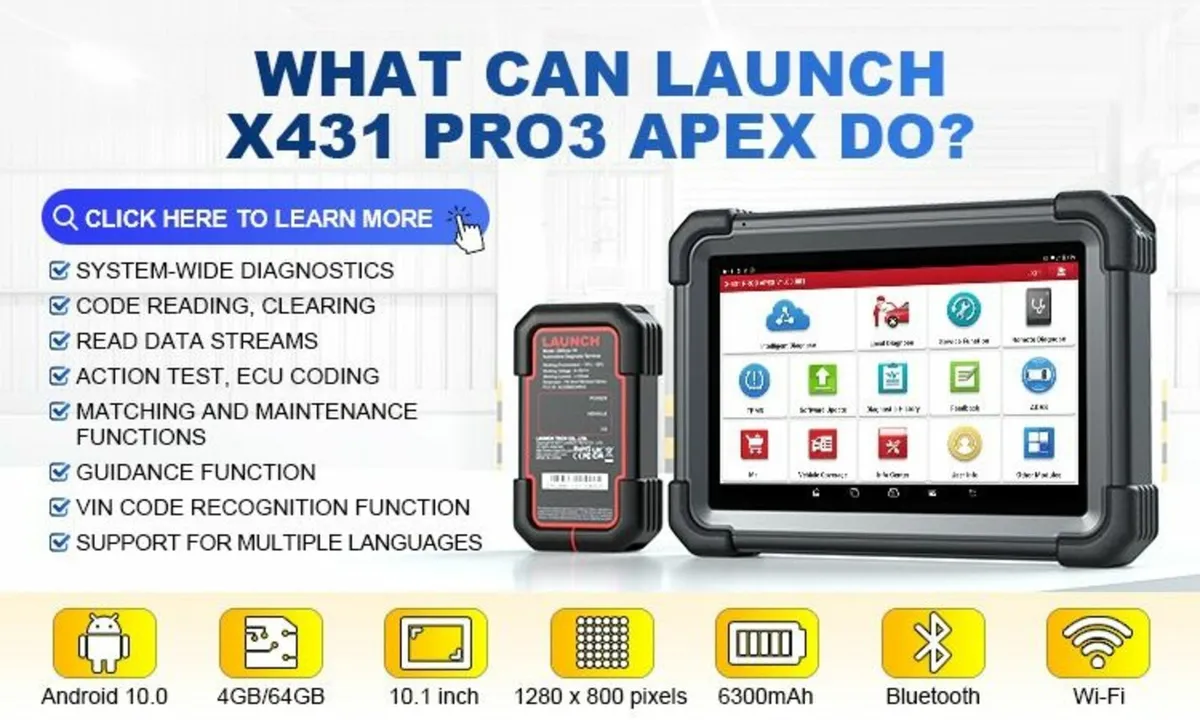 Launch X431 Pro3 Apex . Free Smoke Leak Detector - Image 3