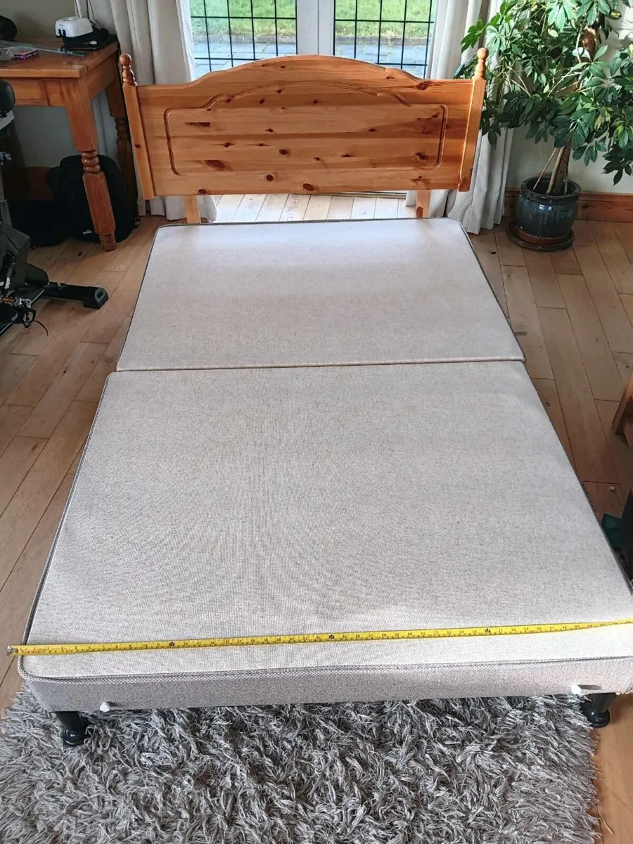 4 ft bed base and headboard - Image 1