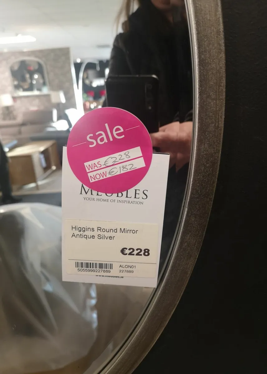 Meubles 'Antique Silver' Round Mirror - Image 2