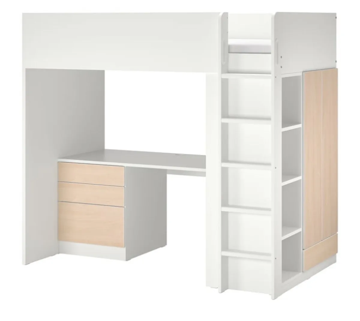 IKEA Loft Bed with Desk and Wardrobe - Image 4