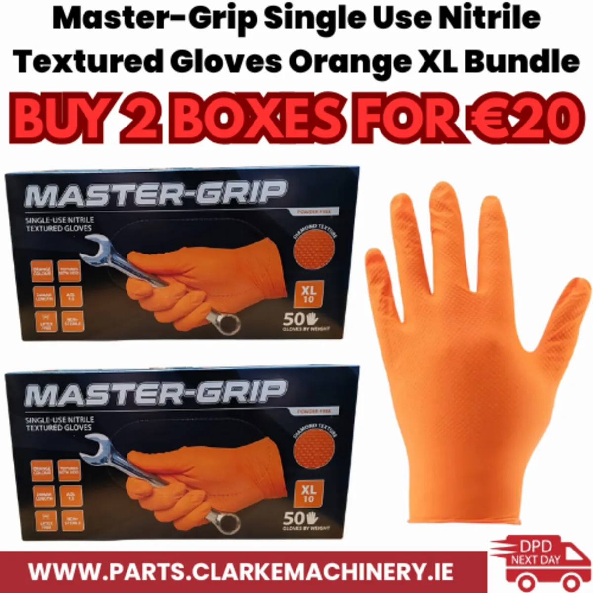 MasterGrip Single Use Nitrile Gloves XL Bundle