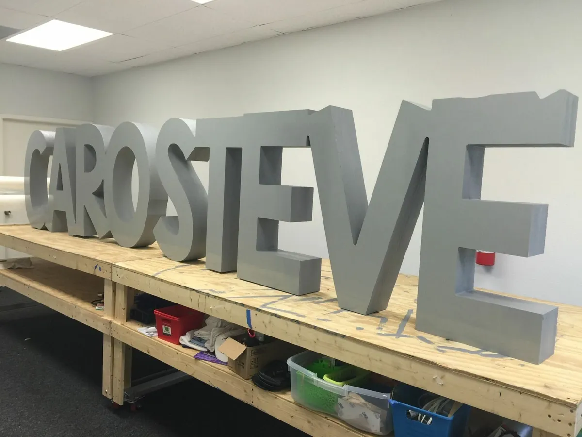 Business services polystyrene 3D letters, units - Image 1
