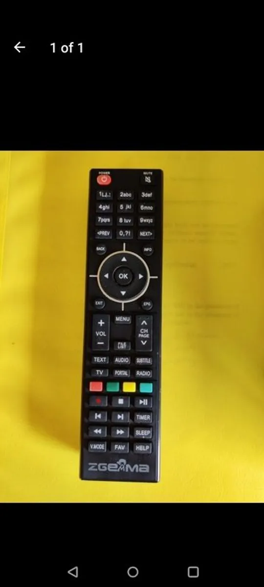 Zgemma H9  SE Remote control.