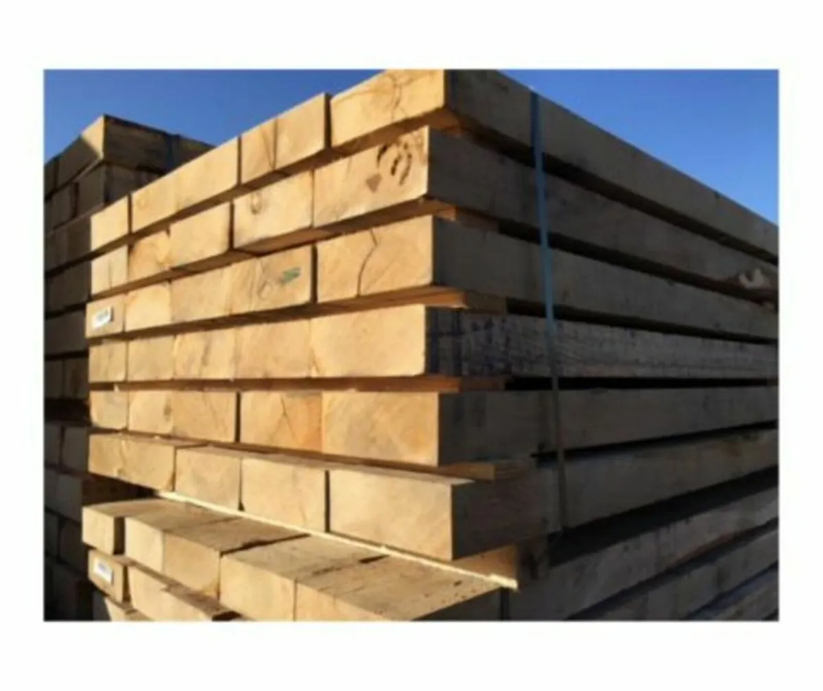 Oak Hardwood Sleepers-2.4m (New Type & Untreated) - Image 2