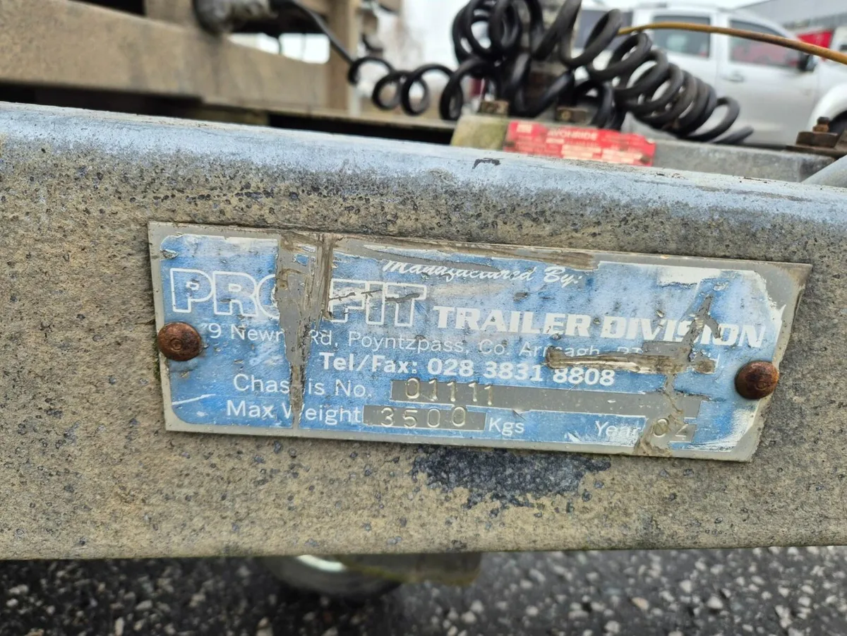 16ft triple axle beavertail trailer, - Image 4