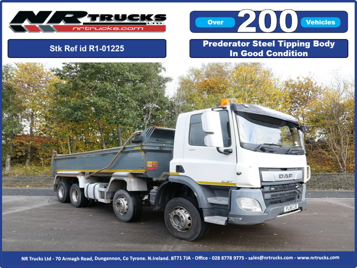 2018 Daf CF 450 8x4 Steel Body Tipper - Image 1