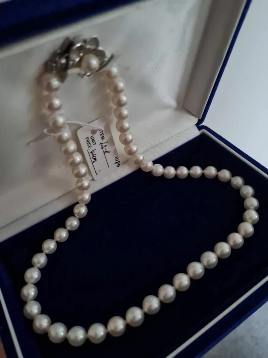 Natural Japanese Akoya Pearl Necklace Xmas Gift 1 - Image 2