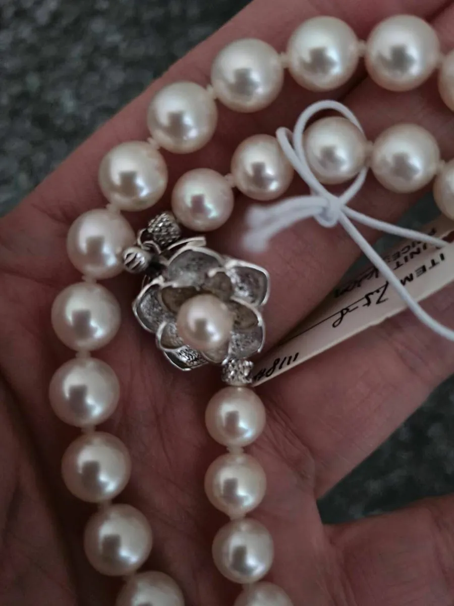 Natural Japanese Akoya Pearl Necklace Xmas Gift 1 - Image 4