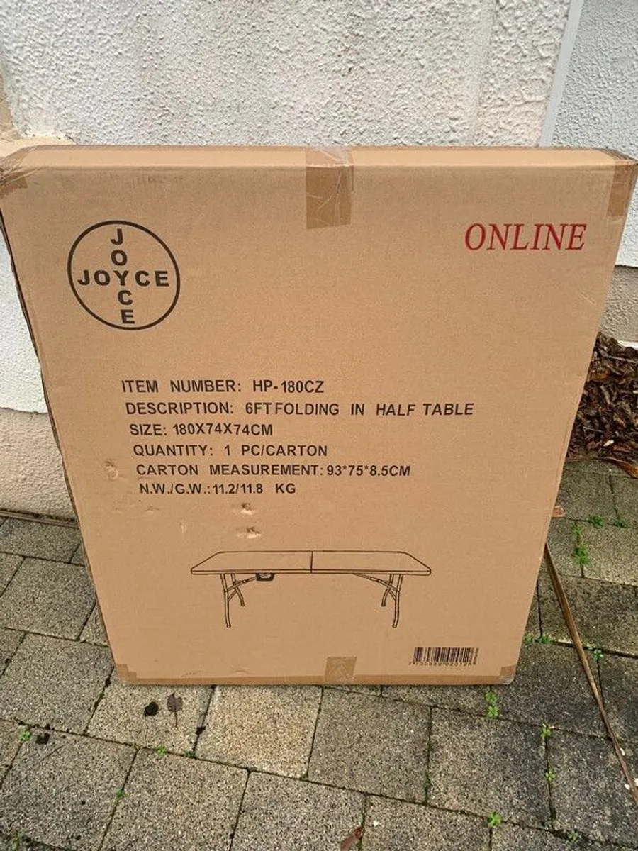 6ft folding table - Image 2