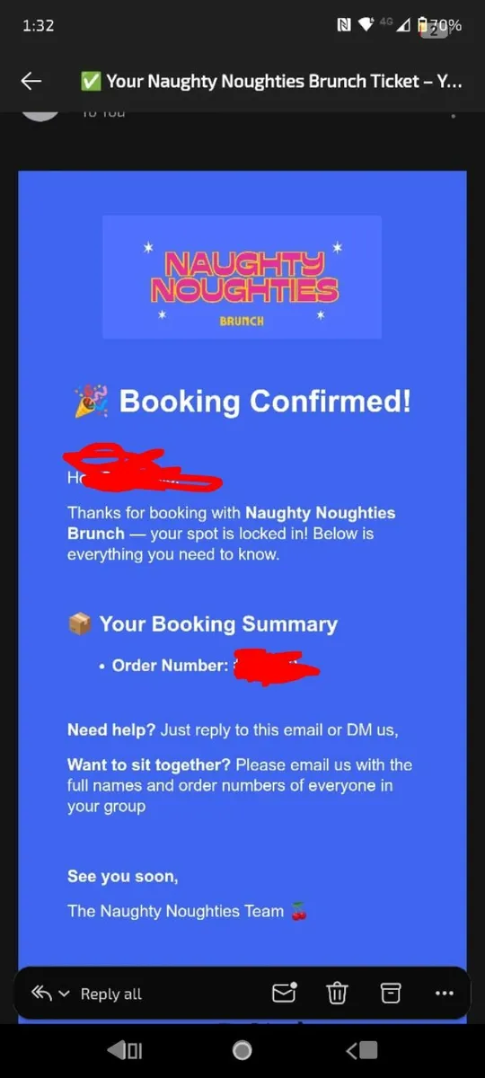 Naughty Naughties bottomless brunch Killarney