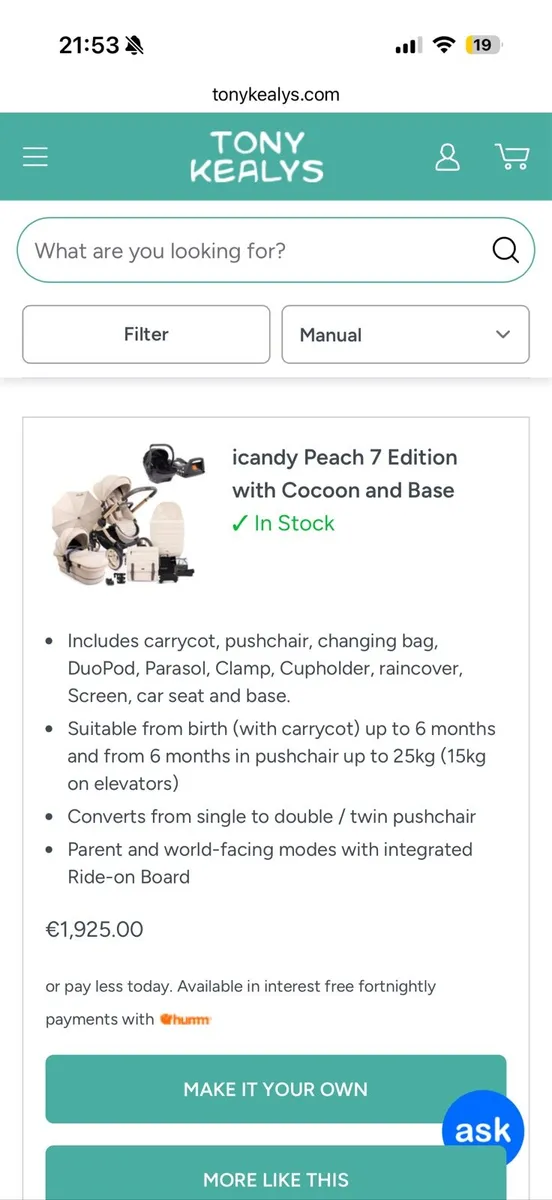 Icandy peach 7 edition - Image 1