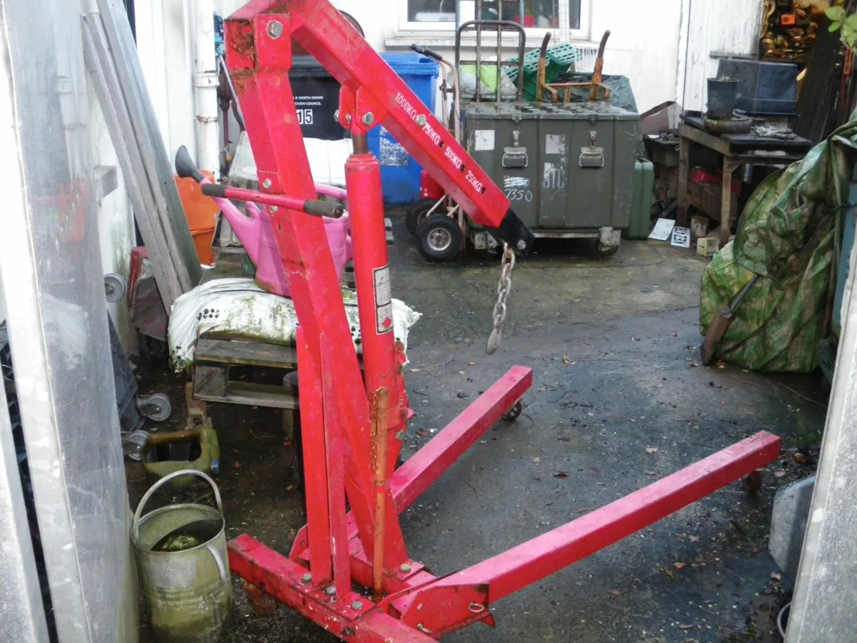 Bandsaw, parts washer & engine crane - Image 3