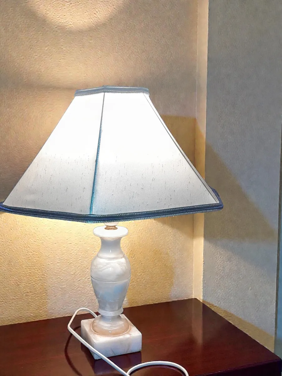 Lovely white marble lamp