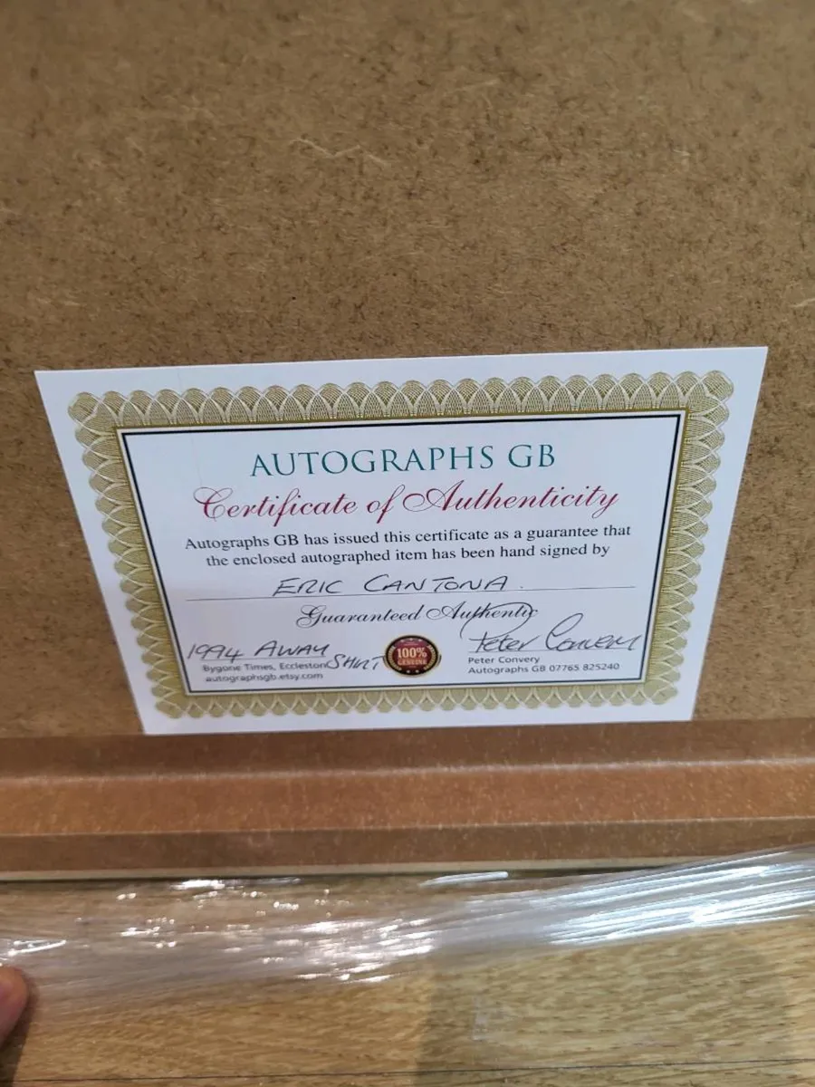 Eric Cantona Framed Signed Man Utd Shirts - Image 4