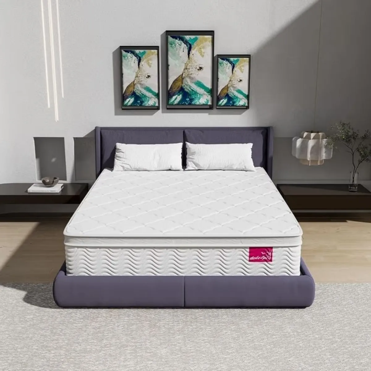 Double Bed Frame + Mattress for Sale - Image 2