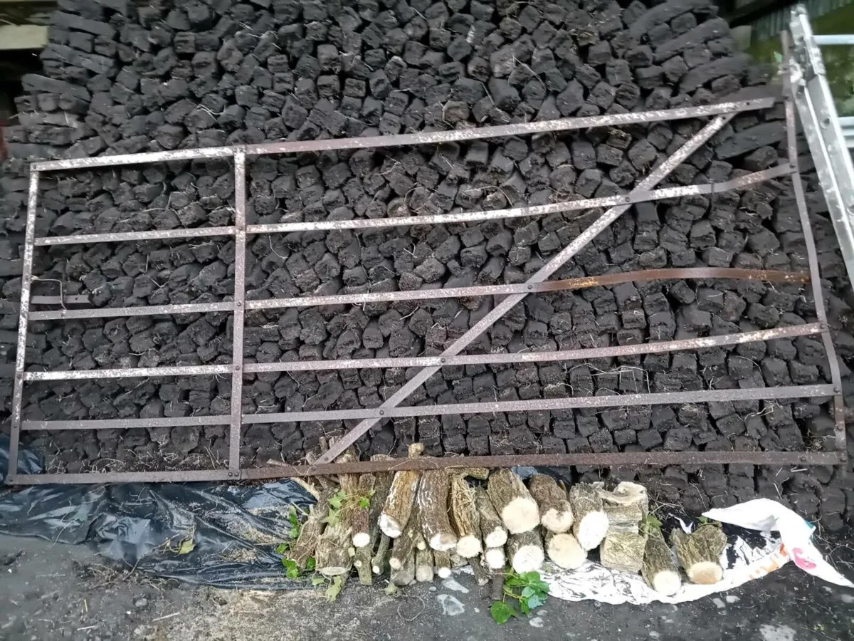 Old 9 feet forged entrance gate reveted - Image 1