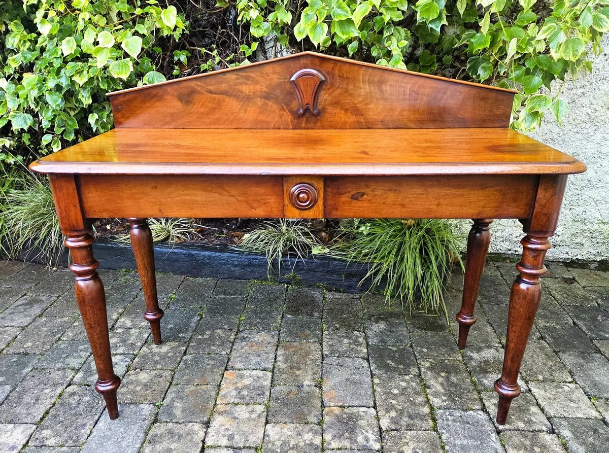 Victorian Gallery Back Side Table- Circa 1860's - Image 1