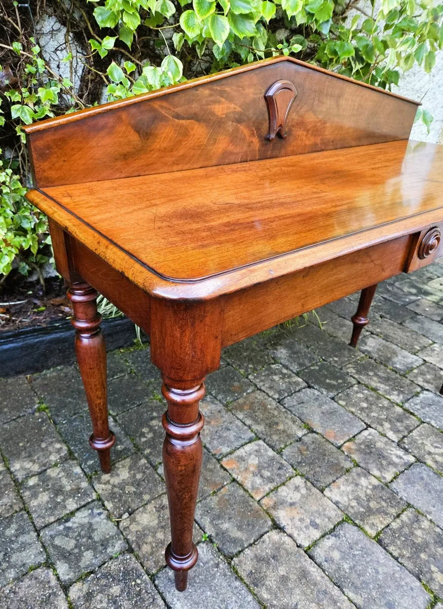 Victorian Gallery Back Side Table- Circa 1860's - Image 4