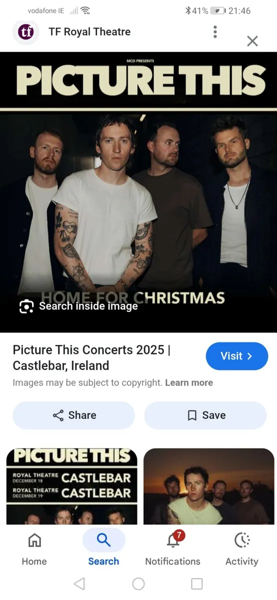 2  Tickets for "Picture This" Castlebar