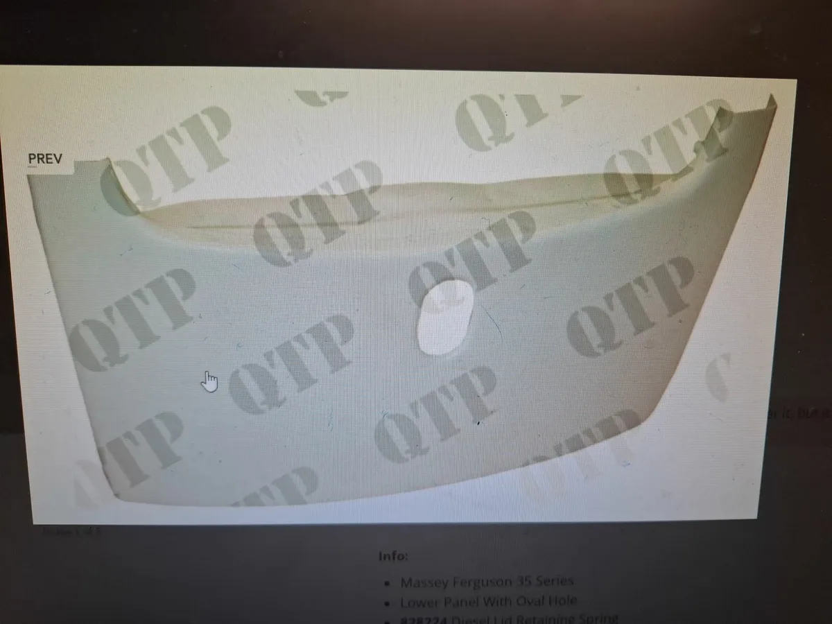 LOWER PANEL MF35 (OVAL HOLE) - Image 1