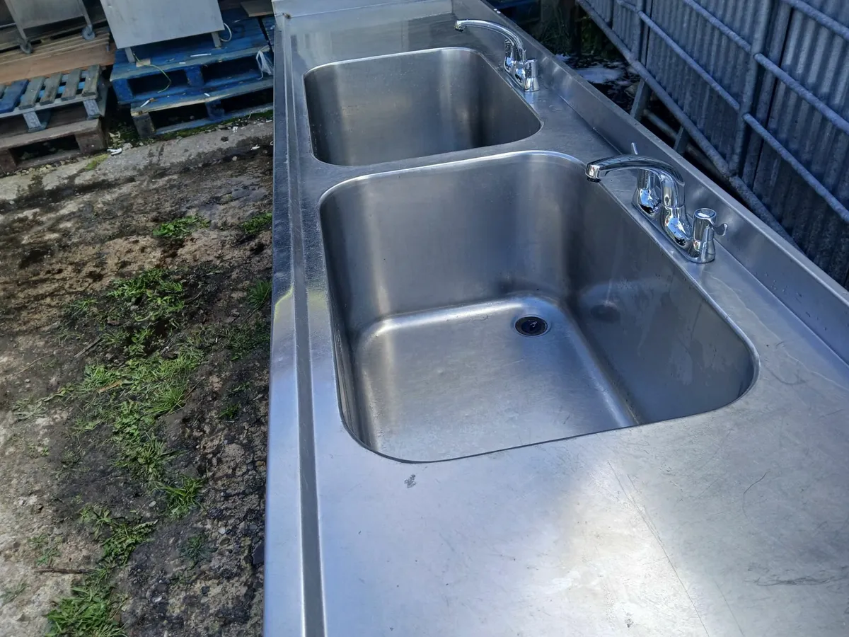 Double deep sink unit complete delivered - Image 4