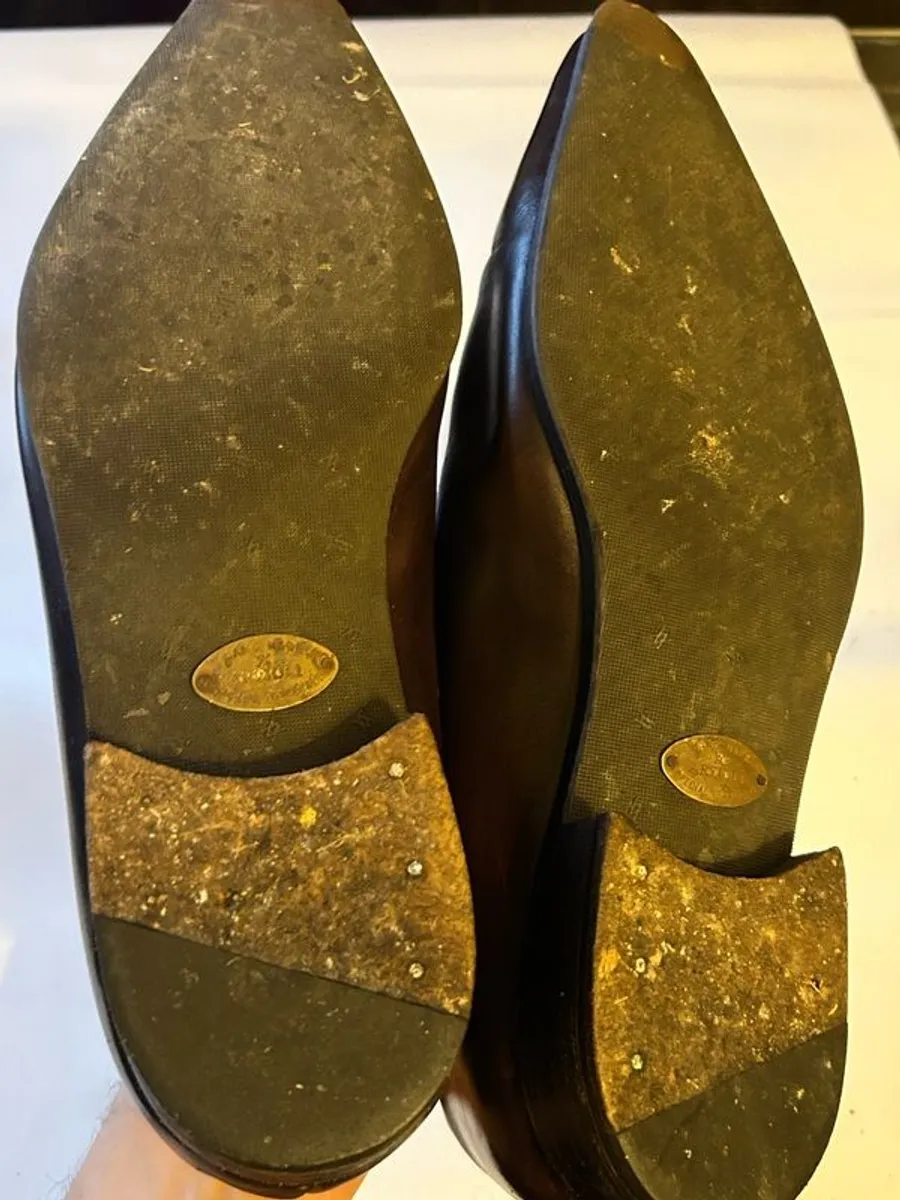 Genuine Artioli Italian Luxury Brown Leather Loafers - UK 10 - Athlone - Image 4